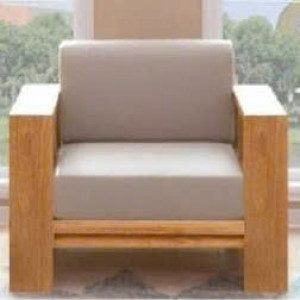 Square Oak : Ghế Sofa Đơn Gỗ Sồi Kèm Nệm